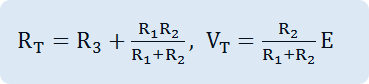 R  _{T} =R  _{3} + {R  _{1} R  _{2}} over {R  _{1+} R  _{2}}