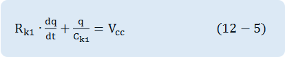 R_k1∙dq/dt+q/C_k1 =V_cc