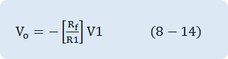 V_o=-[R_f/R1]V1